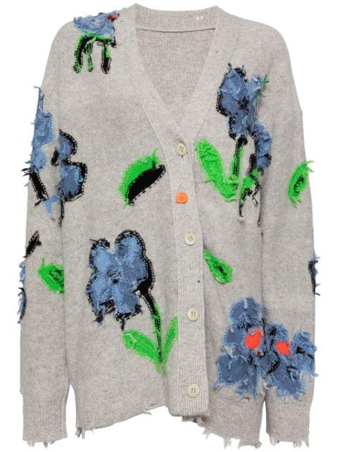 floral pattern cardigan by JNBY