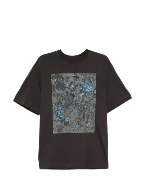 floral-print T-shirt by JNBY