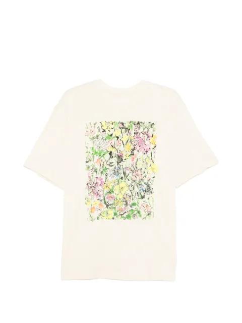 floral-print T-shirt by JNBY