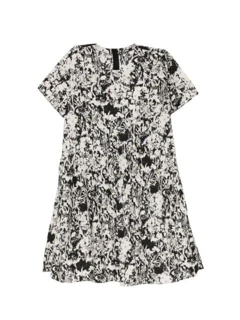 floral-print round-neck dress by JNBY