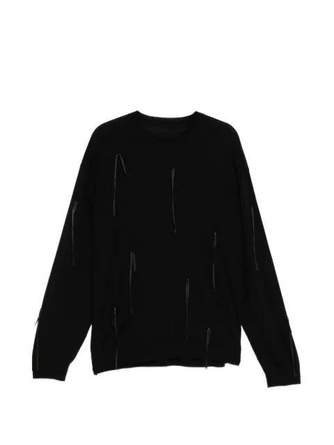 fringed T-shirt by JNBY