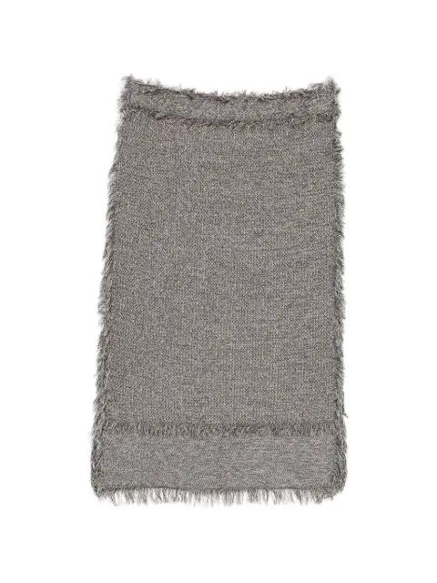 fringed midi skirt by JNBY