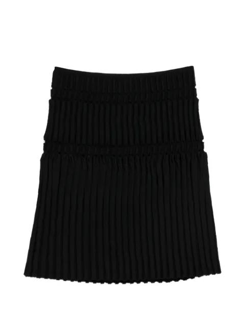 geometric pleated a-line skirt by JNBY