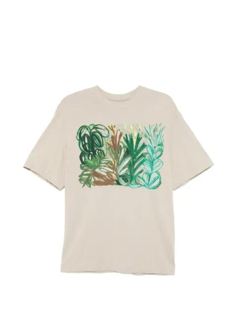 graphic-print T-shirt by JNBY