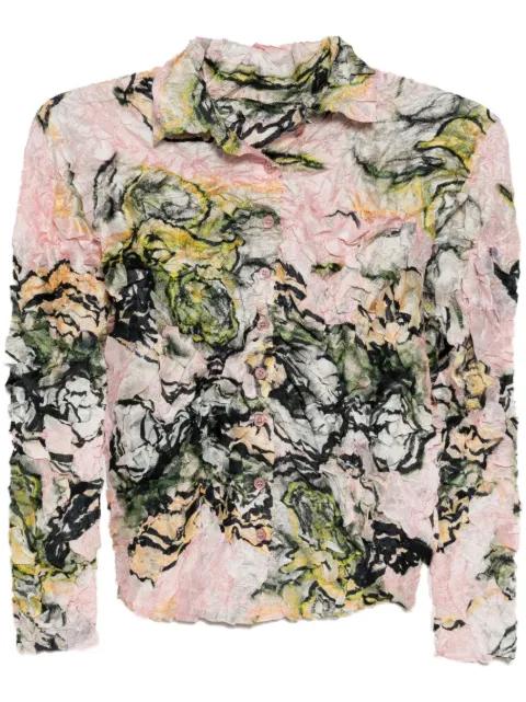graphic-print blouse by JNBY
