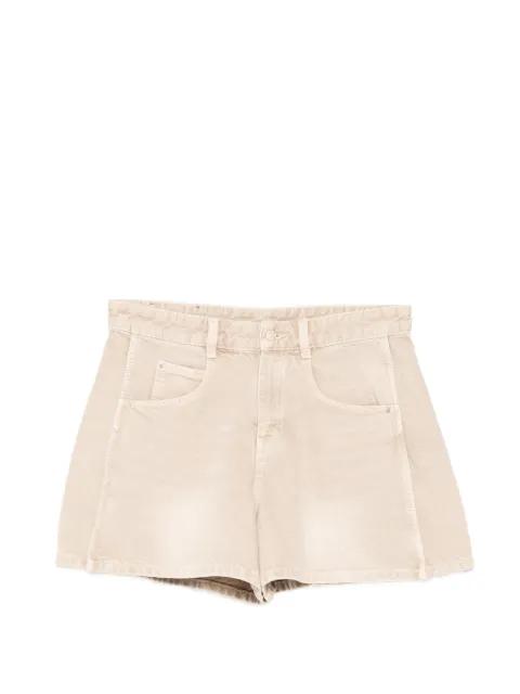 high-waisted denim shorts by JNBY