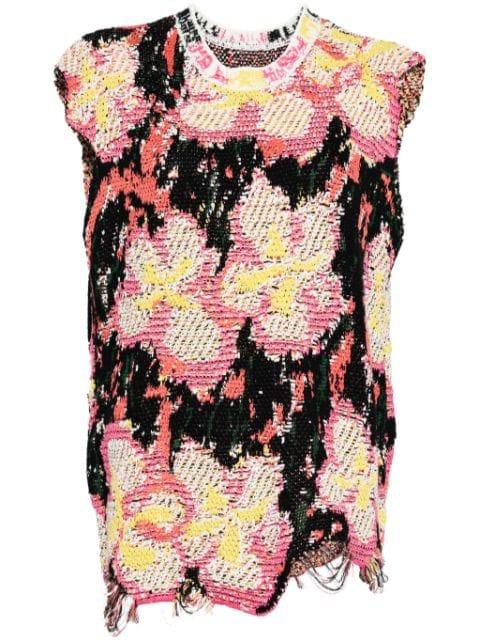 intarsia-knit top by JNBY