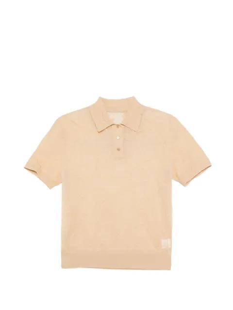 jacquard-knit short-sleeve polo top by JNBY