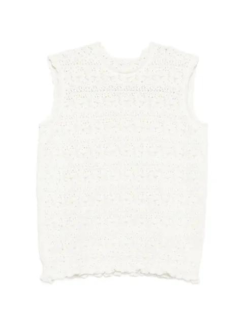 jacquard vest by JNBY