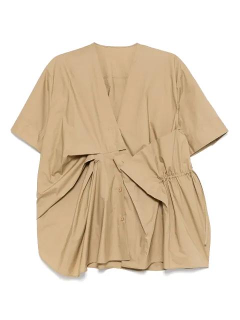 kink-embellished shirt by JNBY