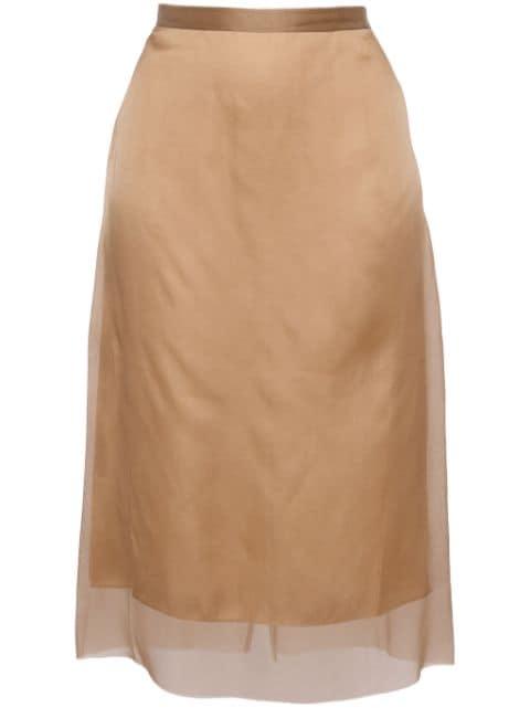 layered A-line skirt by JNBY