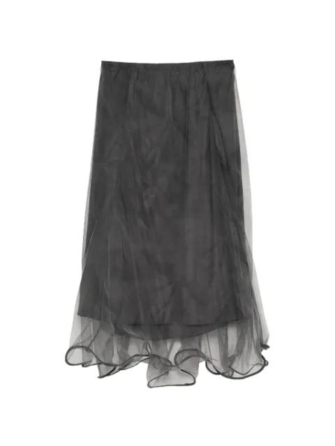 layered midi skirt by JNBY