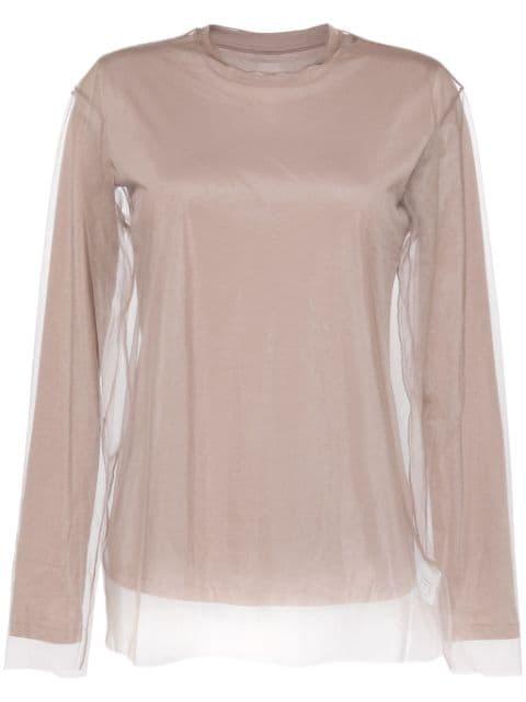 mesh loose t-shirt by JNBY