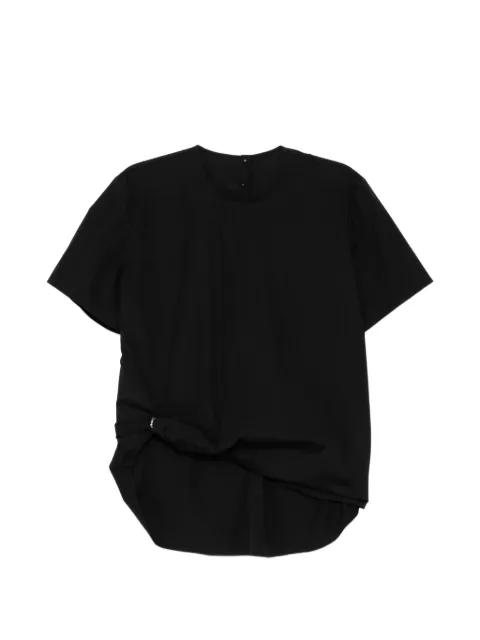 metal pleated hem blouse by JNBY