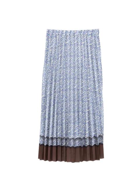 paisley-print midi skirt by JNBY