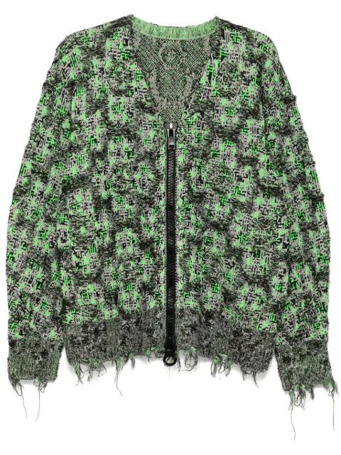 pattern-printed cardigan by JNBY