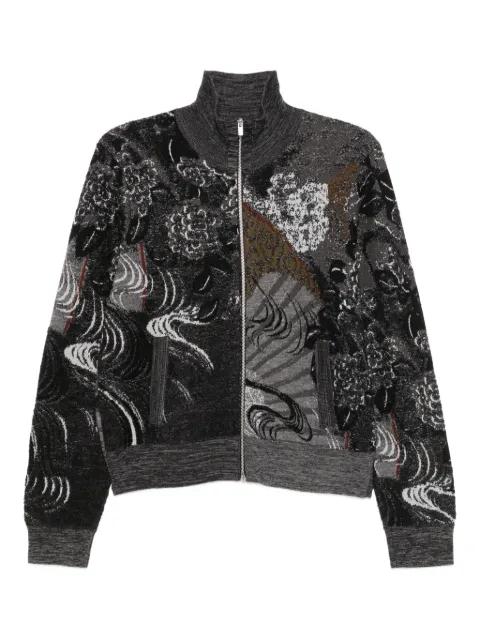 patterned cardigan by JNBY