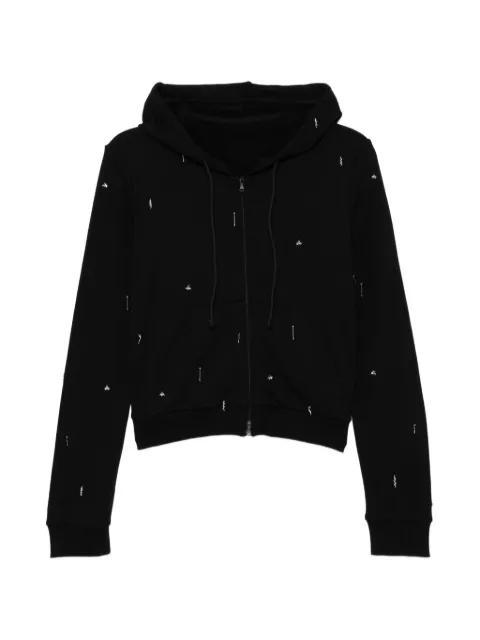 pin-embroidered hoodie by JNBY
