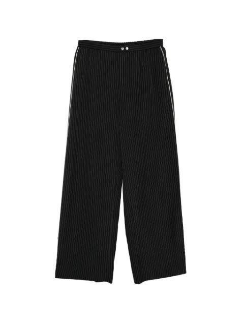 pinstripe wide-leg trousers by JNBY