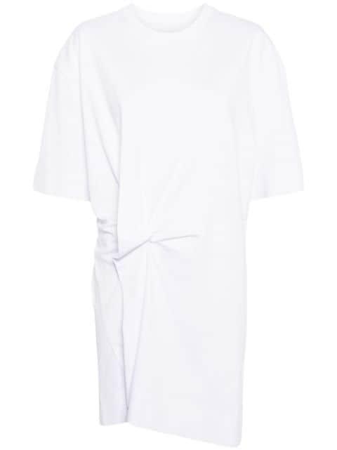 pleated asymmetric dress by JNBY