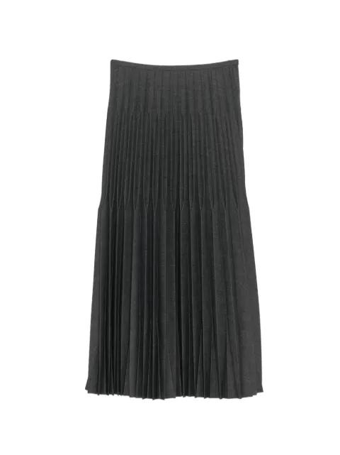 pleated midi skirt by JNBY