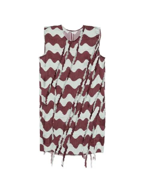 pleated mini dress by JNBY