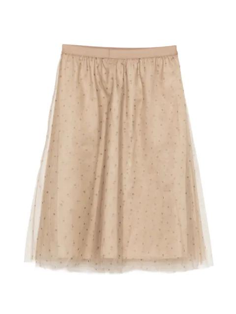 polka-dot midi skirt by JNBY