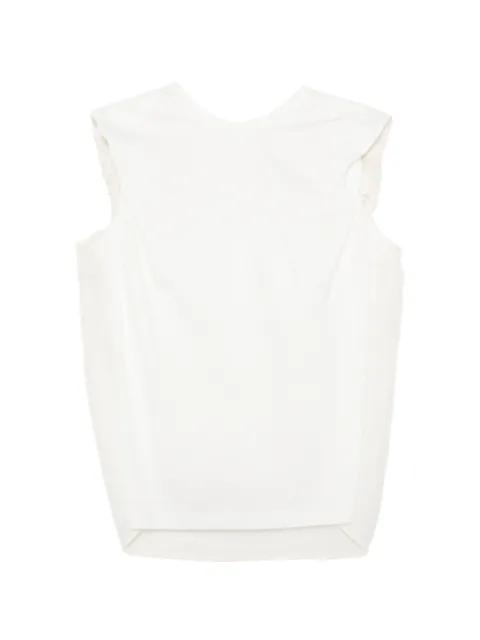 polka-dot sleeveless blouse by JNBY