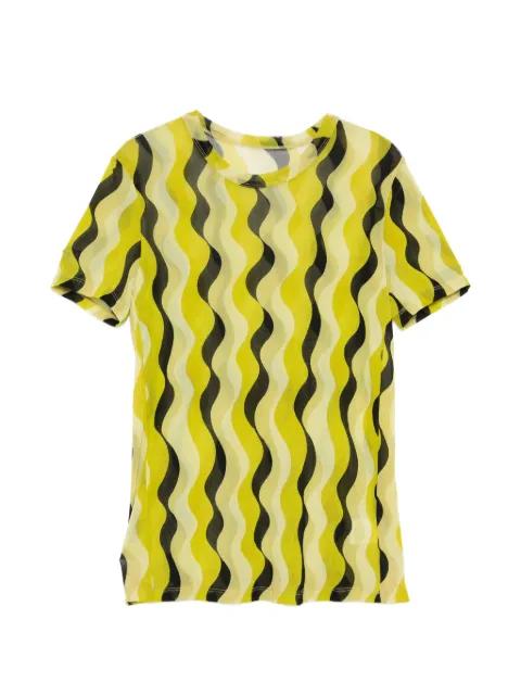printed mesh top by JNBY