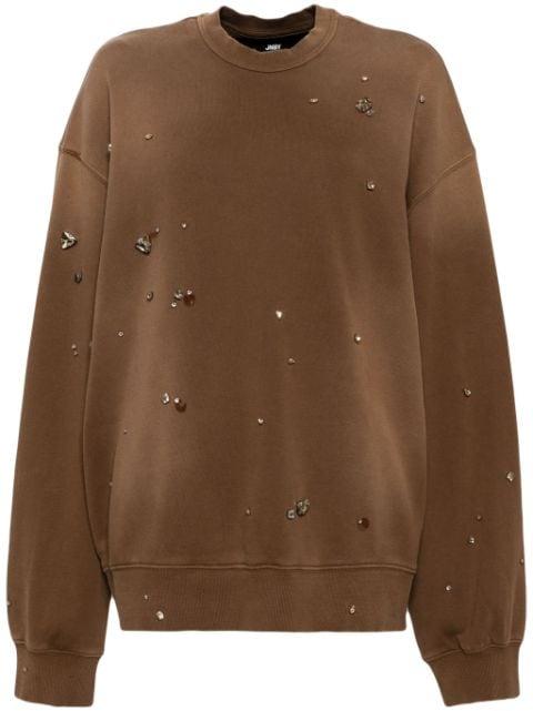 rhinestone-embellished sweatshirt by JNBY