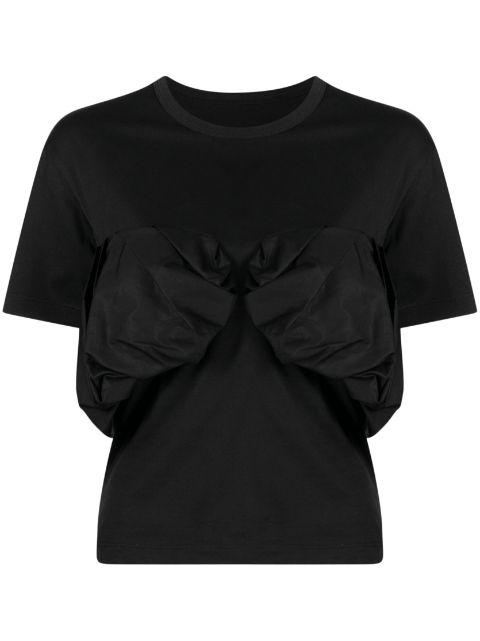 ruffled short-sleeve T-shirt by JNBY
