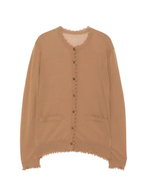scalloped-hem cardigan by JNBY