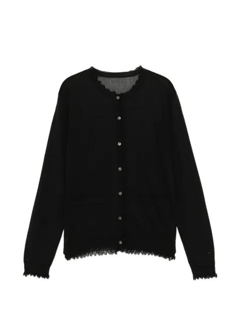 scalloped-hem cardigan by JNBY