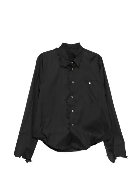 scallped-edge shirt by JNBY