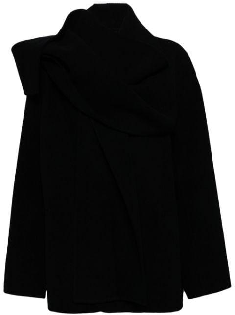 scarf collar coat by JNBY