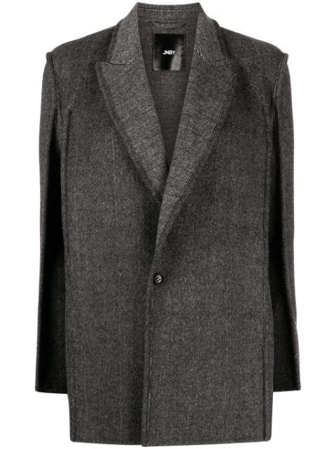 textured wool-blend blazer by JNBY