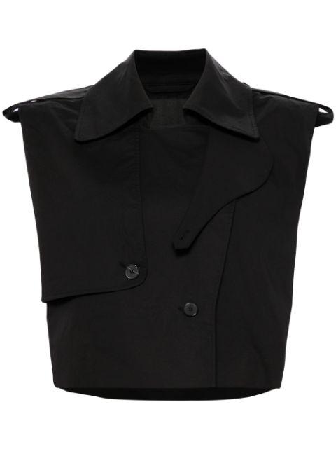 trench-style cotton vest by JNBY