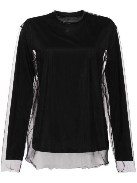 tulle long sleeves t-shirt by JNBY
