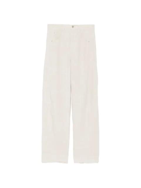 wide-leg linen trousers by JNBY