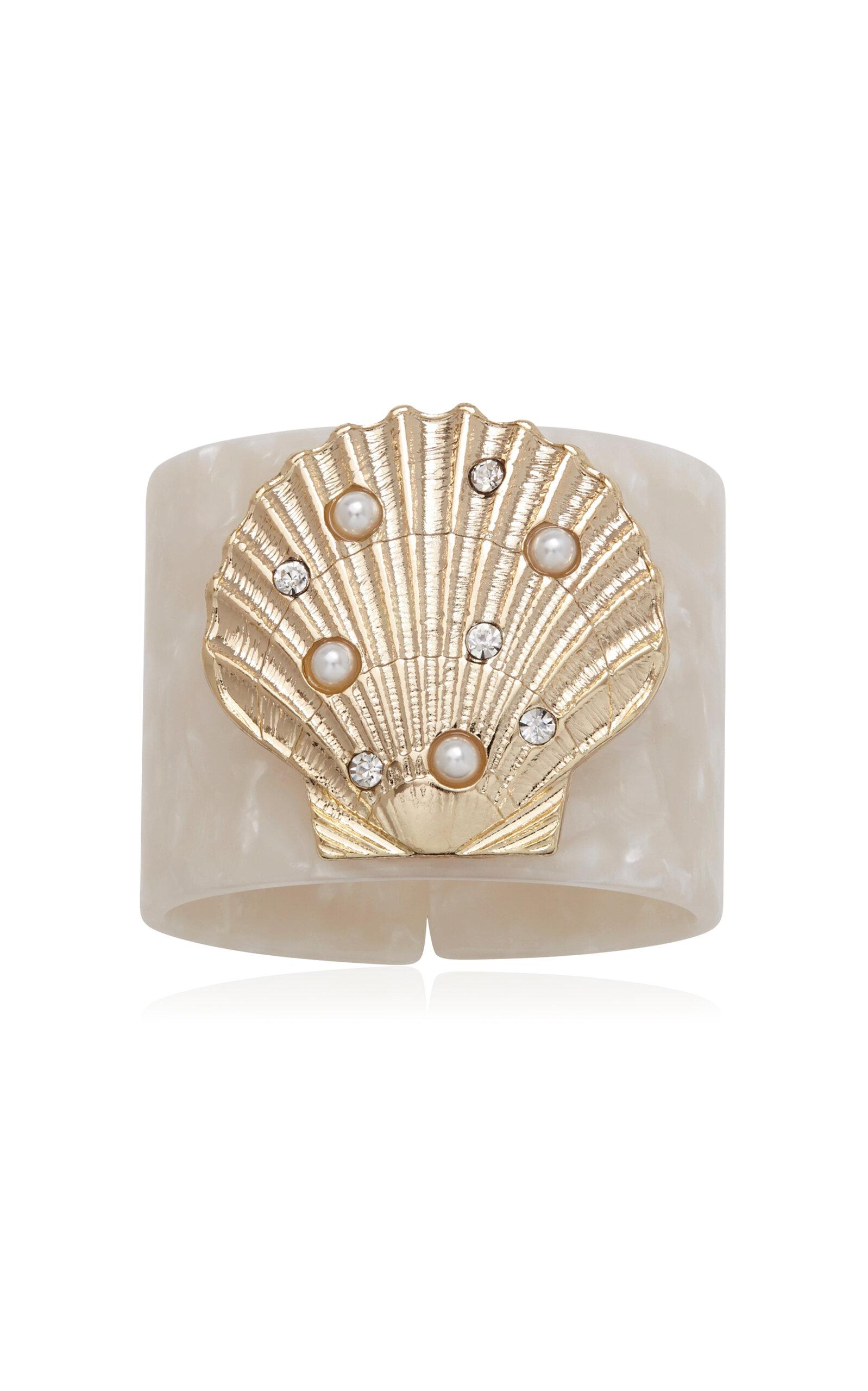 Joanna Buchanan - Set-Of-Four Resin Shell Napkin Rings - Off-White - Moda Operandi by JOANNA BUCHANAN
