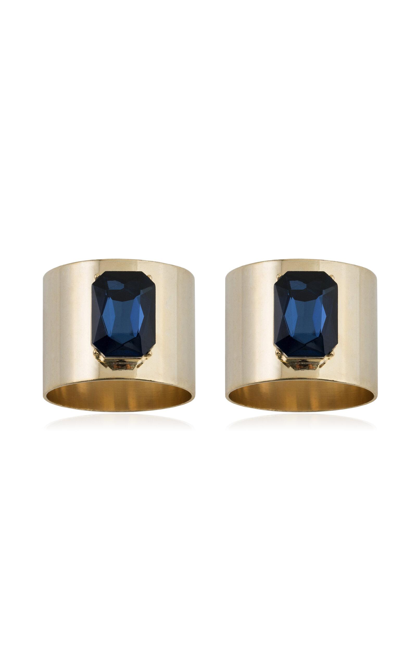 Joanna Buchanan - Set-Of-Two Napkin Rings; - Navy - Moda Operandi by JOANNA BUCHANAN