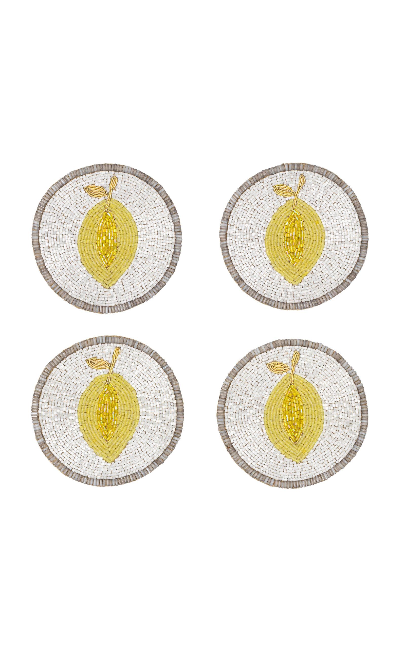 Joanna Buchanan - Set-of-Four  Lemon Coasters - Yellow - Moda Operandi by JOANNA BUCHANAN