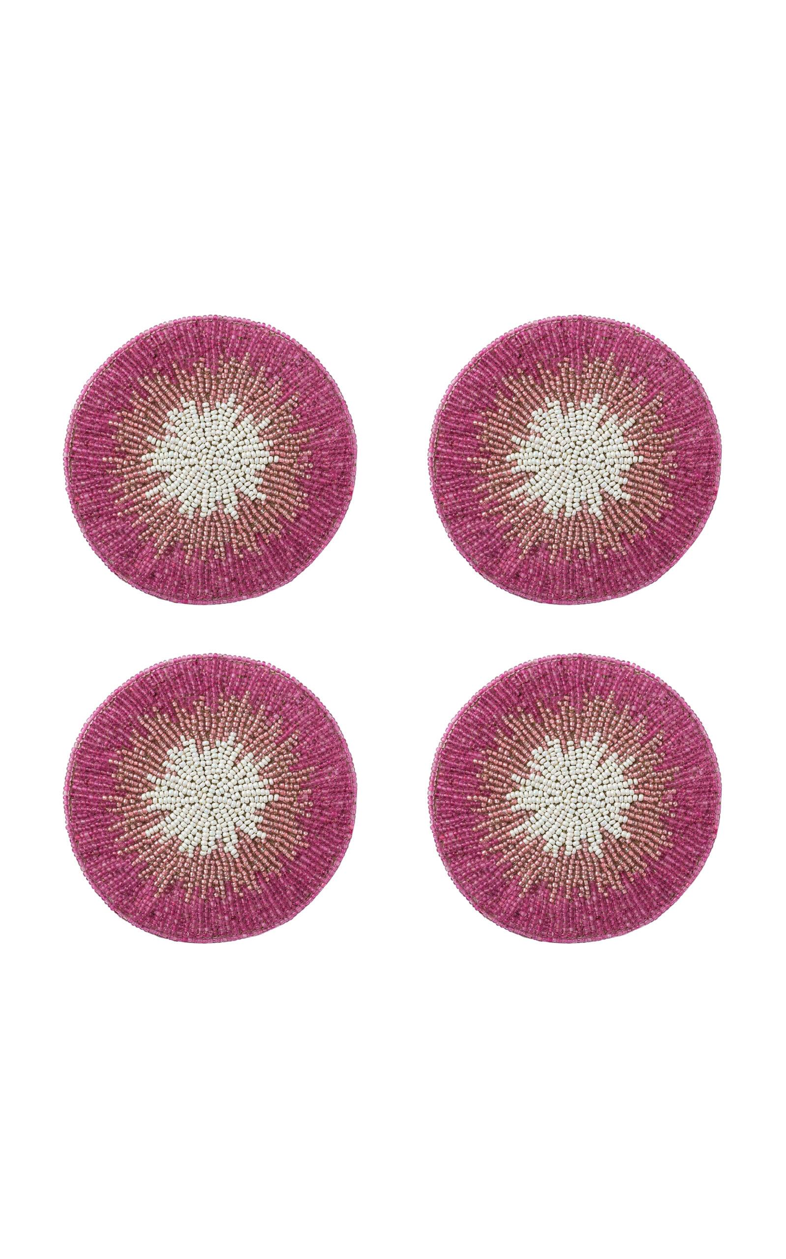 Joanna Buchanan - Set-of-Four Ombre Coasters - Pink - Moda Operandi by JOANNA BUCHANAN