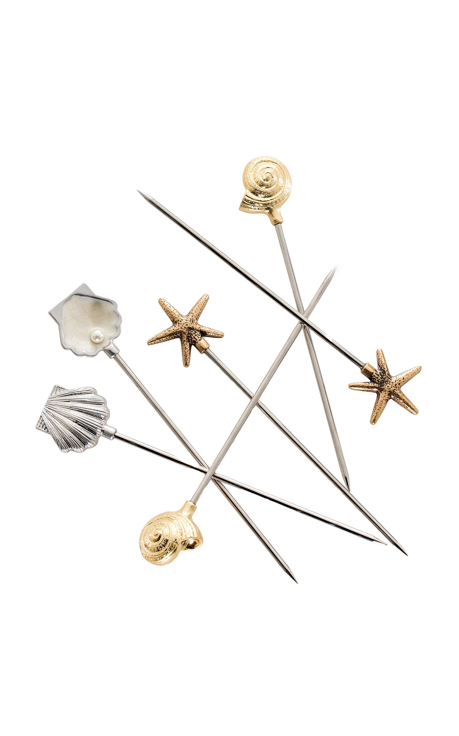 Joanna Buchanan - Shell Cocktail Picks - Multi - Moda Operandi by JOANNA BUCHANAN