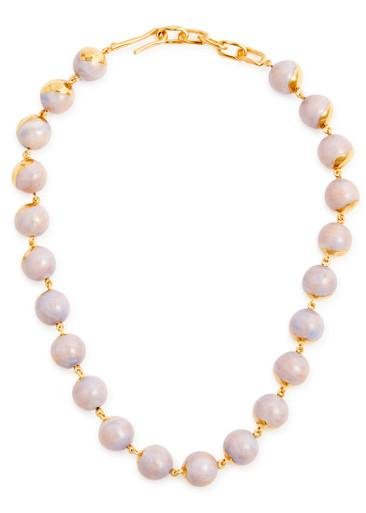 Ball enamelled 18kt gold-plated choker by JOANNA LAURA CONSTANTINE