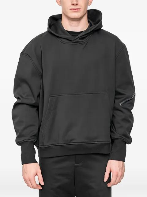 Moth zip-detail hoodie by JOE CHIA