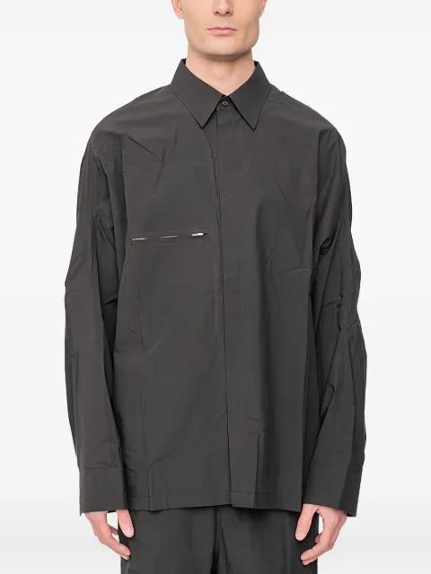 zip-pocket long-sleeve shirt by JOE CHIA