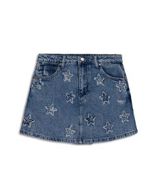 Girls' Mina Mini Denim Skort With Star Appliqu&eacute;s - Big Kid by JOE'S JEANS