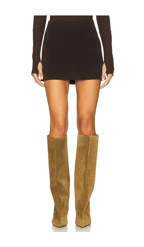 Joe's Jeans Faux Suede Mini Skirt in Chocolate by JOE'S JEANS