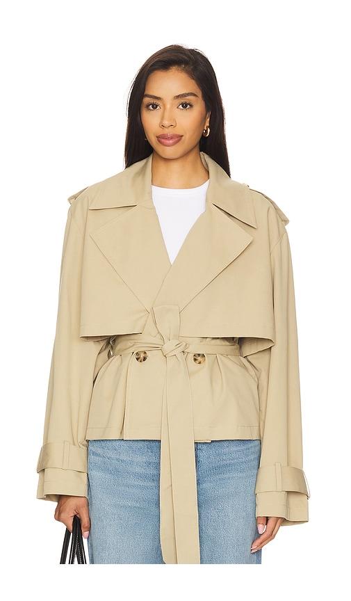 Joe's Jeans Liz Cropped Trench Coat in Tan by JOE'S JEANS